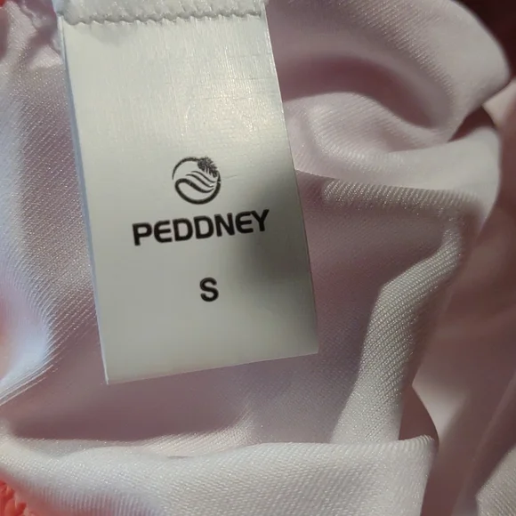 Peddney one piece coral size Small ruffled swimsuit. NWOT Size S ADORABLE - Picture 5 of 5